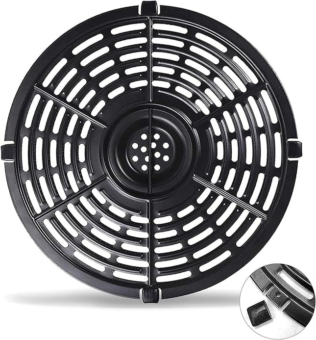 Air Fryer Grill Pan for Power XL 5QT Air fryer, 8.7'' 5QT Round Non-Stick Replacement Tray Rack Parts Accessories Crisper Plate Grill Plate, Dishwasher Safe