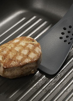 Joseph Joseph - Uni-tool 5-in-1 Silicone Kitchen Utensil, Slotted Spoon, Turner, Cutting Tool, Solid Spoon and Spatula in one- Grey