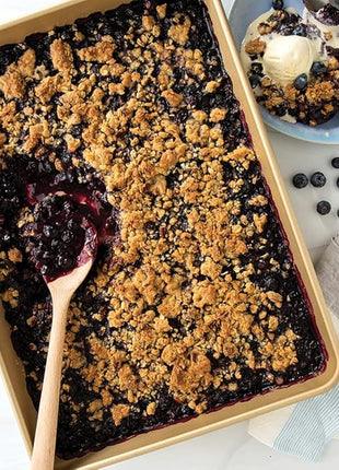 Nordic Ware High-Sided Half Sheet Oven Crisping Baking Tray with Rack, Natural Nonstick Aluminum For Air Frying, Crisping, Broiling, Baking; Cooking Surface 17.9 x 12.9 x 2 inches