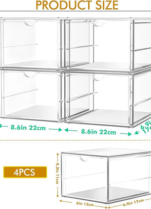Versatile Acrylic Makeup Organizer, Drawer Organizer - Transparent Desktop Storage for Cosmetics, Office Supplies & More - Clear Organizer for Home & Office Use