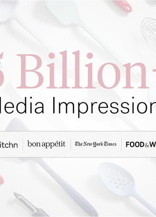 GIR: Get It Right - 5 Piece Essentials All Purpose Set - Ladle, Spatula, Flip, Spoon & Spoonula, Non-stick, Heat Resistant, Dishwasher Safe, Kitchen Utensils, Baking Supplies - Rose