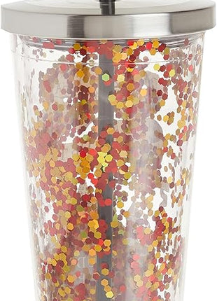 Spoontiques - Harry Potter Tumbler - Solemnly Swear Glitter Cup with Straw - 20 oz - Acrylic - Multicolored
