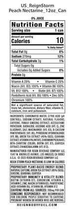 REIGN Storm, Peach Nectarine, Fitness & Wellness Energy Drink, 12 Fl Oz | Pack of 12