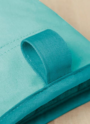 KitchenAid Beacon Two-Tone Non-Slip Mini Oven Mitt Set, Aqua Sky, 5.5"x8", 2 Piece