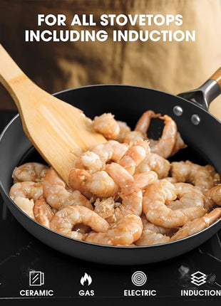 imarku Non Stick Frying Pans - 7.5&9.5&11.5 Inch Cast Iron Skillets Professional Cast Iron Pan Dishwasher Safe Nonstick Frying Pan Set, Detachable Handle, Best Gifts for Women/Men