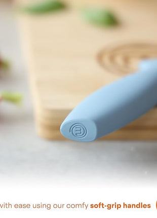 MasterChef Kitchen Knife Set with Covers, 6 Professional Chef Knives for Home Kitchens, Extra Sharp Cutting Stainless Steel Blades & Protective Sheaths, Soft-Touch Easy-Grip Handles, Nordic Blues