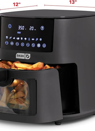DASH 7qt Clear View Digital Air Fryer - Forged Iron