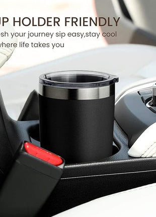 MEWAY 20oz Tumbler 12 Pack Double Wall Vacuum Insulated Travel Mug Bulk, Stainless Steel Tumblers with Lid and Straw, Durable Powder Coated Coffee Cups for Cold & Hot Drinks (Cold Gray, 12)