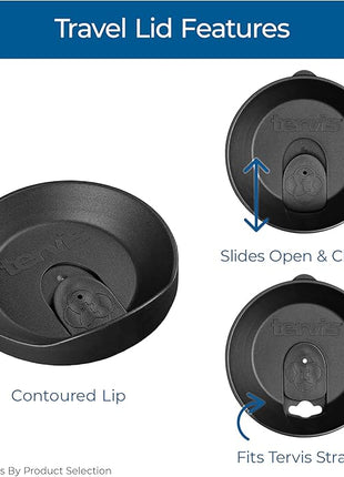 Tervis Clear & Colorful Tabletop Made in USA Double Walled Insulated Tumbler Travel Cup Keeps Drinks Cold & Hot, 24oz - 2pk, Clear and Red