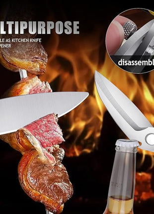 DRAGON RIOT Heavy Duty Poultry Shears - A Must Have Kitchen Shears for Chicken and Meat Cutting - Dishwasher Safe and Stainless Food Kitchen Scissors for Thanksgiving