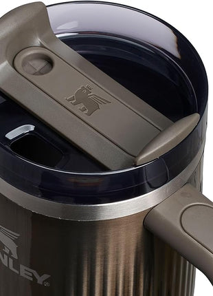 STANLEY Quencher H2.0 Tumbler with Handle and Straw 30 oz | Flowstate 3-Position Lid | Cup Holder Compatible for Travel | Insulated Stainless Steel Cup | BPA-Free | Fluted Gunmetal Shine