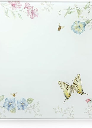 Lenox Butterfly Meadow Large Glass Cutting Board, 2.95 LB, Multi
