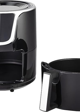 GoWISE USA GW22966 Fryer & Dehydrator Electric Air Fryer with Digital Touchscreen + Recipe Book, 5-Qt, Black/Silver