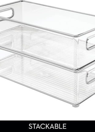iDesign Stackable Fridge Bin - Storage Bin for Freezer or Pantry Organization, Clear, Made in USA