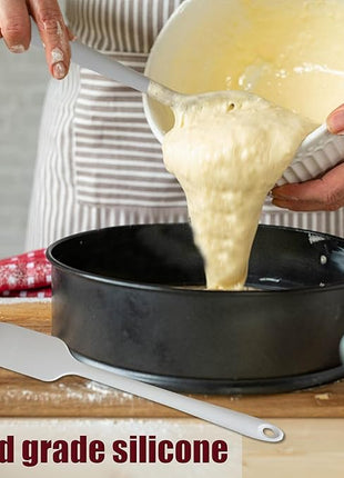 Silicone Spatula, 4-Pack Silicone Set,Heat Resistant for Non Stick,Food Grade Cookware with Stainless Steel for Mixing,Cooking,Baking,Flipping,Spreading,Lifting,Serving,BPA Free,Dishwasher Safe(Gray)