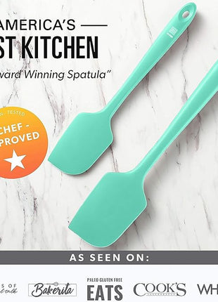 DI ORO Silicone Spatula Set - Rubber Kitchen Spatulas for Baking, Cooking, & Mixing - 600°F Heat-Resistant & BPA Free Silicone Scraper Spatulas for Nonstick Cookware - Dishwasher Safe (5pc, Mint)