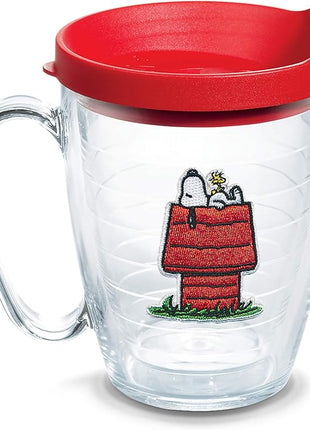 Tervis Peanuts Best Buddies Collection Snoopy Woodstock House Made in USA Double Walled Insulated Tumbler Travel Cup Keeps Drinks Cold & Hot, 16oz Mug, House