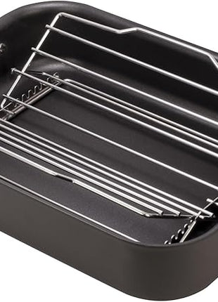 HIC Kitchen Roasting Adjustable Baking Rack, Chrome-Plated Steel, Adjusts to 7 Different Positions, 11.5 x 10.5 x 0.5-Inches