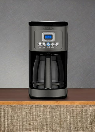 Cuisinart 14-Cup Coffee Maker, Programmable PerfecTemp Glass Carafe Coffee Machine with 1-4 Cup Setting, Brew Strength Control and Brew Pause, Stainless Steel, DCC-3200BKSNAS, Black