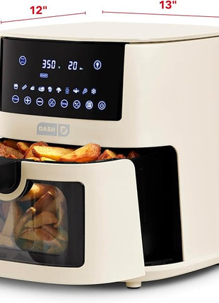 DASH 7qt Clear View Digital Air Fryer - Cream