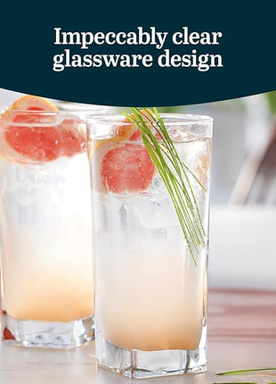 Libbey City Tumbler Glasses, 14.3-ounce, Set of 8