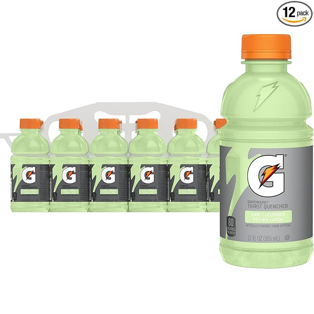 Gatorade Thirst Quencher, Lime Cucumber, 12 Fl Oz (Pack of 12)