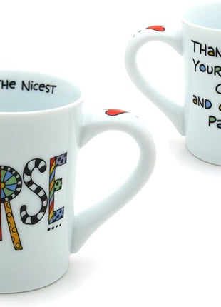 Our Name is Mud “Nicest Nurse” Porcelain Mug, 16 oz.