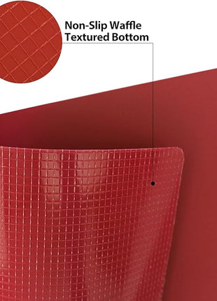 WK Plastic Flexible Cutting Boards for Kitchen Set of 4, Colored Cutting Board Mats with Food Icons, Non-Slip Cutting Mats, BPA Free, Dishwasher Safe