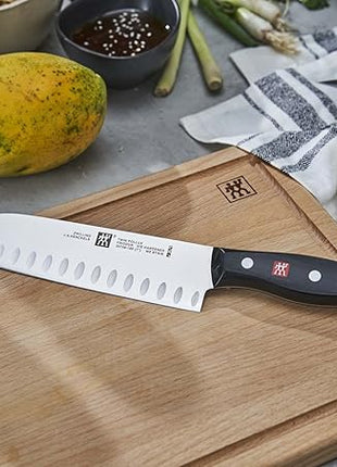 ZWILLING TWIN Signature 7-inch Hollow Edge Santoku Knife
