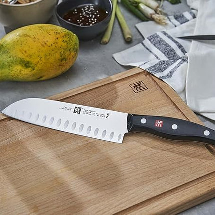 ZWILLING TWIN Signature 7-inch Hollow Edge Santoku Knife