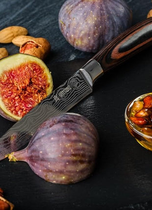 Yatoshi 5 Piece Knife Set - Pro Kitchen Knife Set Ultra Sharp High Carbon Stainless Steel with Ergonomic Handle