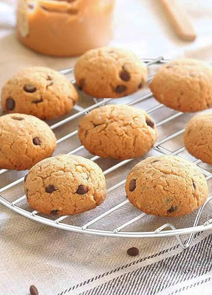 TeamFar Round Cooling Rack Set of 2, 7½ Inch Round Baking Steaming Roasting Rack Set Stainless Steel, Healthy & Dishwasher Safe, Mirror Finish & Rust Free