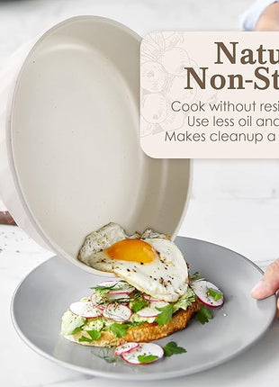 Non Stick Frying Pans - Granite Frying Pan Set Nonstick Frying Pan with Lid Egg Pan Omelette Pans for Cooking Pan Set, Kitchen Skillet Set Induction Cookware Chef's Pan Gift, 8", 9.5" &11"