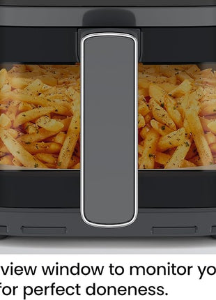 Chefman Air Fryer – 4 QT Compact Airfryer for Quick & Easy Meals, Features Hi-Fry Technology for Extra Crisp, Easy-View Window, Touch Controls with 4 Presets, Nonstick & Dishwasher Safe Basket - Grey