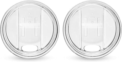 Host Wine Freeze Replacement Lids for Tumblers - Set of 2, Sliding Tab Closure, Travel Cup Lid for Wine Freeze Cooling Cup, Clear