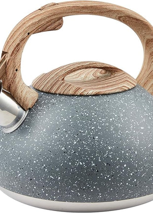 s-p Whistling Tea Kettle Stainless Steel Teapot,Teakettle for Stovetop Induction Stove Top,Fast Boiling Heat Water Tea Pot 2.2 Quart(Gray)