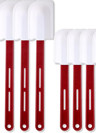 Norme 8 Pcs High Temp Silicone Spatulas Heat Resistant Rubber Spatula Commercial Silicone Scraper with Handle for Kitchen Cook Baking Mixing Utensil, Dishwasher Safe (10 Inch,14 Inch)