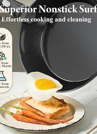 19 Pcs Pots and Pans Set Non Stick Ceramic Cookware Set with Removable Handles, Non Toxic Induction Kitchen Cookware Sets RV Cookware,Dishwasher/Oven Safe PFAS/PTFE/PFOA Free Cream White