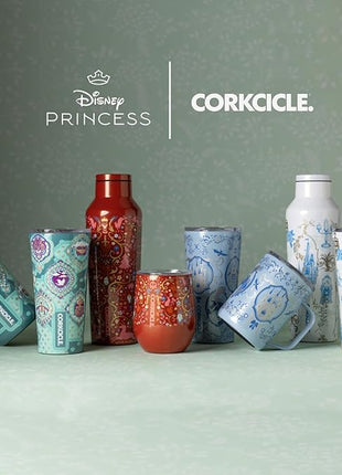 Corkcicle Classic Coffee Mug - Triple Insulated Stainless Steel for Travel - Shatter-Proof Lid - Keeps Drink Hot Over 3 Hours - Holiday Mug Gift - 16 oz - Princess Cinderella
