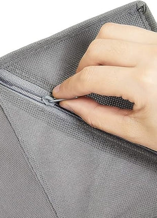 Amazon Basics Cloth Drawer Storage Organizer Boxes for Socks, Underwear and Baby Items, Set of 6, Gray