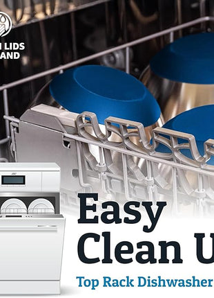 Priority Chef 6Pc Large Mixing Bowls With Lids Set with Non-Slip Bases, Stainless Steel Mixing Bowl Set, 6 Airtight Lids and 3 Graters, Blue