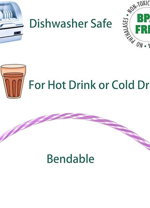 Dakoufish 12 Piece 11 Inch Reusable Plastic Thick Replacement Straws for 16 OZ 20 OZ 30 OZ Stanley,YETI,Starbucks, Owala Tumblers with Brush (11inch, Mix 12color)