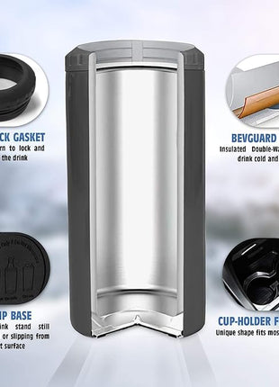 SANDJEST 4-in-1 Tumbler Gifts for Dad from Daughter Son - 12oz Dad Fuel Can Cooler Tumblers Travel Mug Cup - Stainless Steel Insulated Cans Coozie Christmas, Birthday, Father's Day Gift for Daddy