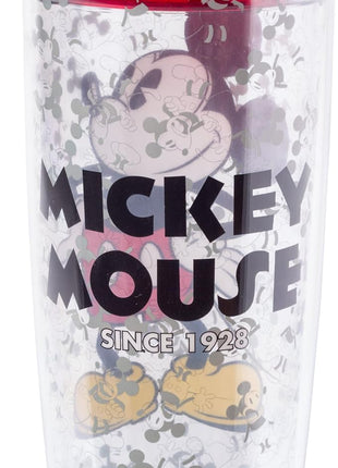 Silver Buffalo Disney Vintage Mickey Mouse Since 1928 Double Wall Travel Tumbler with Slide Close Lid, 20 Ounces