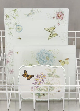 Lenox Butterfly Meadow Large Glass Cutting Board, 2.95 LB, Multi