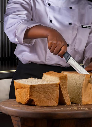 RAXCO 10-Piece Kitchen Knife Set | Stainless Steel Holder | Compact Design - Gray