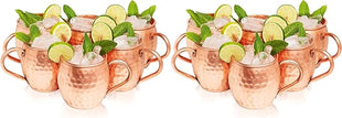 Moscow Mule Hammered Copper 18 Ounce Drinking Mug, Set of 12