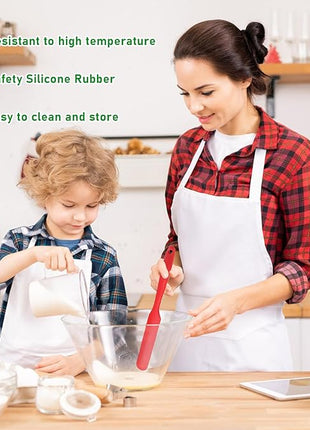 4 Pcs Silicone Jar Spatulas, Non-Stick Heat Resistant Cake Cream Spatulas Set, 9.8 inch Cake Cream Butter Spatulas(4 colors）