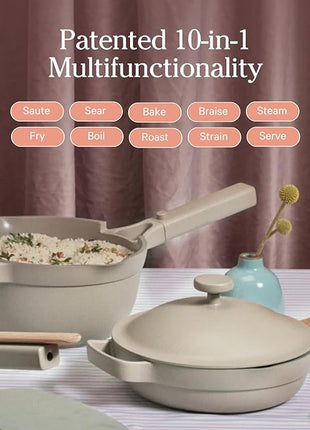 Our Place Mini Always Pan 2.0-8.5” (1.2 Qt) Nonstick, Toxin-Free Ceramic Cookware | Patented 10-in-1 Aluminum Frying & Sauté Pan | Safe for Oven, Induction & All Cooktops up to 450°F | Spice