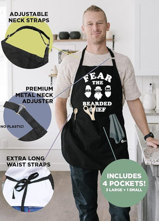 ApronMen - Funny Apron For Men - BBQ Gifts for Men & Unique Gifts for Fathers - Mens Aprons for Grilling